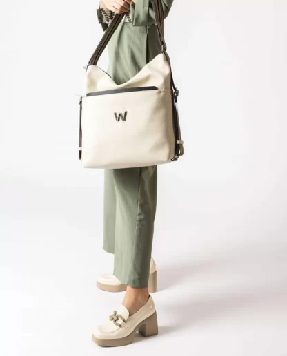 Wonders Bolso Amatista Bicolor Crema Cream/Negr Best Sale