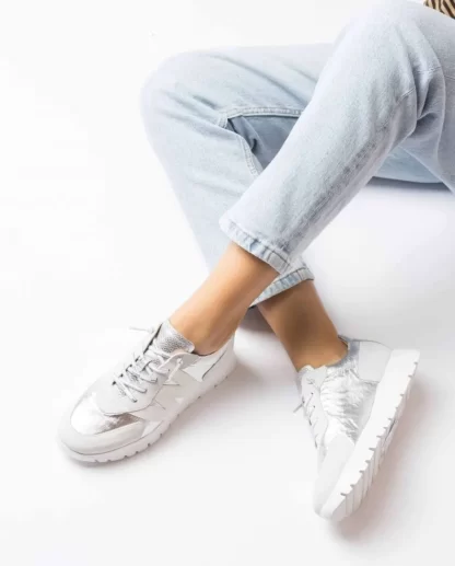 Wonders Deportivas Oslo Plata Blanco/Pla New