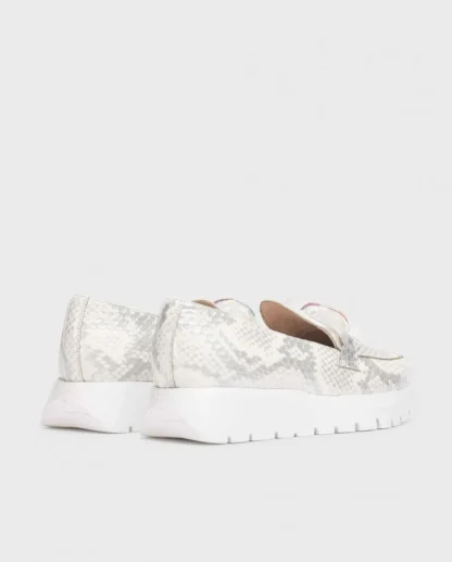 Wonders Mocasin Rose Blanco Off Cheap