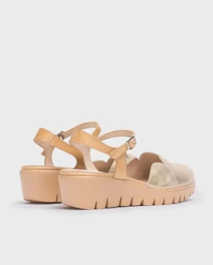 Wonders Sandalia Caravaca Dorado Gold/Sand Fashion