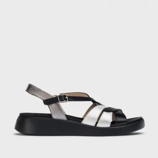 Wonders Sandalia Paterna Bicolor Neg/Pla/Pm Best Sale