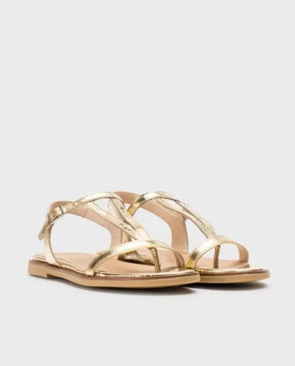 Wonders Sandalia Plana Jimena Oro Cheap
