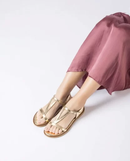 Wonders Sandalia Plana Jimena Oro Cheap