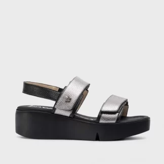 Wonders Sandalias Amapola Negra Negro/Plom Cheap