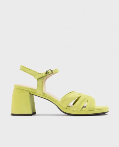 Wonders Sandalias De Tacon Gisela Verde Apple Flash Sale
