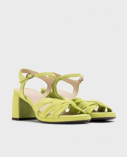 Wonders Sandalias De Tacon Gisela Verde Apple Flash Sale