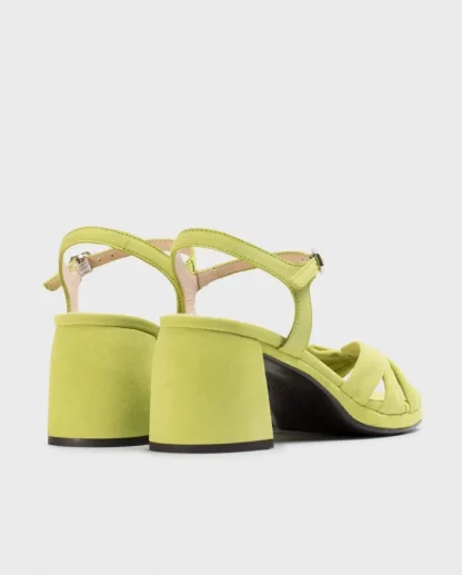 Wonders Sandalias De Tacon Gisela Verde Apple Flash Sale
