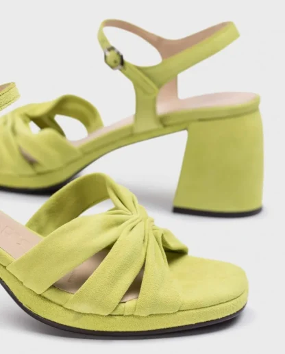 Wonders Sandalias De Tacon Gisela Verde Apple Flash Sale