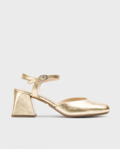 Wonders Sandalias Tacon Regina Oro Fashion