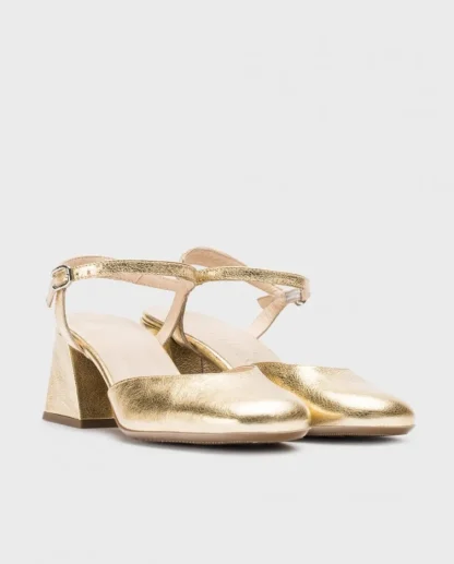 Wonders Sandalias Tacon Regina Oro Fashion