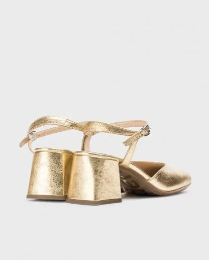 Wonders Sandalias Tacon Regina Oro Fashion
