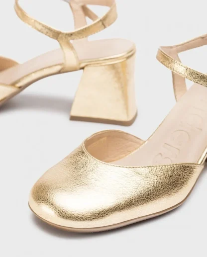Wonders Sandalias Tacon Regina Oro Fashion