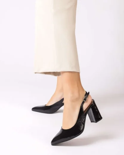 Wonders Zapatos De Tacon Vilma Negro Best